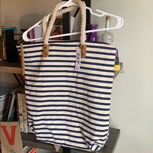 Brand New| Blue Stripe Summer & Rose Brittany Tote
